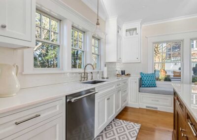 kitchen with large counter and dishwasher
