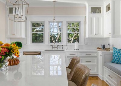 kitchen with 3 windows above the sink