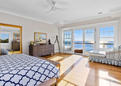 Bedroom with view of the water