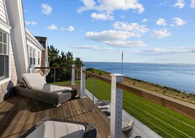Beautiful deck overlooking the water