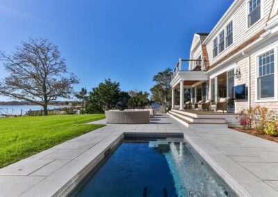 Beautiful pool overlooking the water