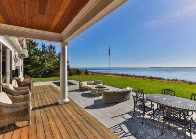 View from the deck of the house overlooking the water