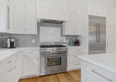 Modern kitchen with stainless steel appliances