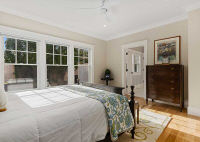 Bedroom with natural light from 3 large windows