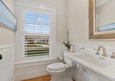 Guest bathroom with a sink and toilet