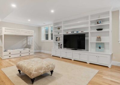 Bunkbed and large TV room